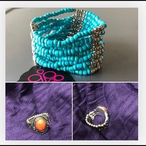 Paparazzi Bundle Elastic Ring & Bracelet